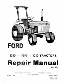 NH-40131020R0-RM Manuel de réparation PDF du tracteur New Holland Ford 1310, 1510, 1710