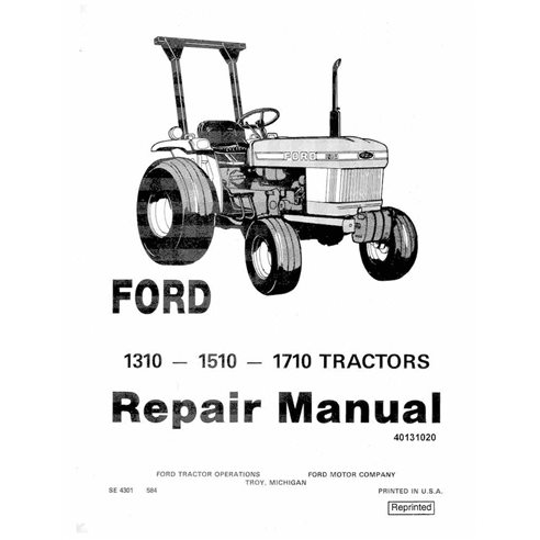 NH-40131020R0-RM New Holland Ford 1310, 1510, 1710 tractor pdf repair manual