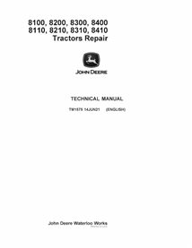 TM1575 Manual de reparação dos tratores John Deere 8100, 8200, 8300, 8400, 8110, 8210, 8310, 8410 (TM1575)