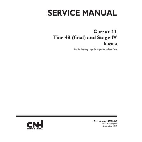 Manual de servicio del motor New Holland Cursor 11 - Construcción New Holland manuales