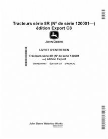 JD-OMRE591487-FR Manual del operador del tractor John Deere 8225R, 8245R, 8270R, 8295R, 8320R, 8335R, 8345R, 8370R SN 120000-...