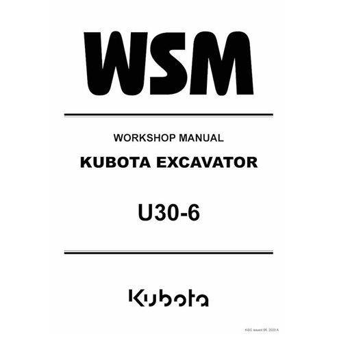 KUBOTA-RY911-24971-WSM Manual de oficina em PDF da escavadeira Kubota U30-6