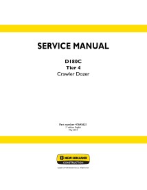Manual de servicio de la topadora sobre orugas New Holland D180C Tier 4 - New Holland Construcción manuales - NH-47645621