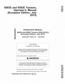 JD-OMSU34861 John Deere 5083E, 5093E 2013 EU tractor pdf operator's manual