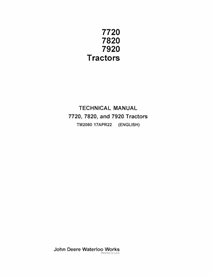 TM2080 John Deere 7720, 7820, 7920 tractor pdf repair technical manual