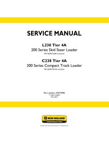 Manual de servicio de la cargadora New Holland L230, C238 Tier 4A - New Holland Construcción manuales - NH-47674596