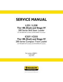 Manual de servicio de la cargadora New Holland L221 / L228 / C227 / C232 Tier 4B - New Holland Construcción manuales - NH-476...