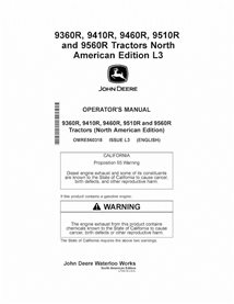 JD-OMRE560318 Manual del operador en formato PDF de los tractores John Deere 9360R, 9410R, 9460R, 9510R y 9560R NA