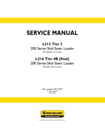 New Holland L213, L216 Tier 4B skid loader service manual - New Holland Construction manuals - NH-47711677