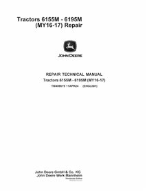 TM408619 John Deere 6155M, 6175M, 6195M MY16-17 tractor pdf repair technical manual