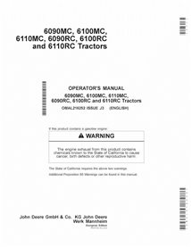 JD-OMAL216252 John Deere 6090MC, 6100MC, 6110MC, 6090RC, 6100RC, 6110RC MY14-15 tractor pdf operator's manual