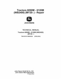 TM412019 Manual técnico de reparação do trator John Deere 6090M - 6120M (WB2400) (MY20- ) (TM412019)