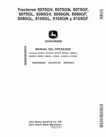 JD-OMER468268-ES Manuel d'utilisation du tracteur John Deere 5075GV, GN, GF, GL, 5090GV, GN, GF, GL, 5100 GL, 5105GN, GF MY17...