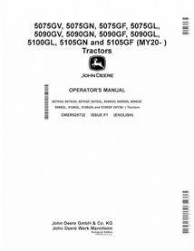 JD-OMER525732 Manuel d'utilisation du tracteur John Deere 5075GV, GN, GF, GL, 5090GV, GN, GF, GL, 5100 GL, 5105GN, GF MY20-21...