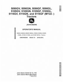 John Deere 5090-5115 GF, GN, GL, GV MY22- EU tractor pdf operator's manual 