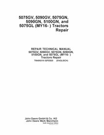 TM409219 Manual técnico de reparação em PDF para tratores John Deere 5075GN, 5075GV, 5090GN, 5090GV, 5100GN, 5075GL (F5D/F5G)...