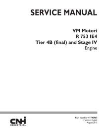 New Holland VM Motori R 753 IE4 engine service manual - New Holland Construction manuals - NH-47730965