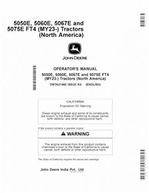 JD-OMTA21460-EN John Deere 5050E, 5060E, 5067E and 5075E FT4 (MY23-) NA tractor pdf operator's manual