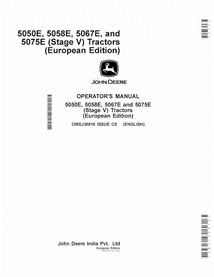 JD-OMSJ36816-EN Manuel d'utilisation du tracteur John Deere 5050E, 5058E, 5067E et 5075E (Stage V) UE (OMSJ36816)