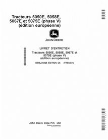 JD-OMSJ36825-FR John Deere 5050E, 5058E, 5067E, and 5075E (Stage V) EU tractor operator's manual FR (OMSJ36825)