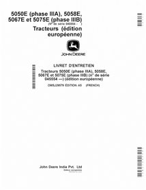 JD-OMSJ29579-FR Manual del operador del tractor John Deere 5050E (Etapa IIIA), 5058E, 5067E y 5075E (Etapa IIIB) SN 045554 -E...