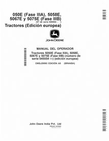 JD-OMSJ29593-ES Manual do operador do trator John Deere 5050E (Estágio IIIA), 5058E, 5067E e 5075E (Estágio IIIB) SN 045554 -...