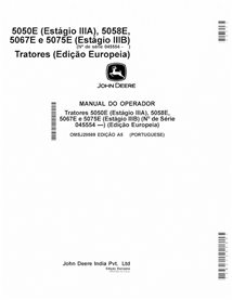 JD-OMSJ29589-PT John Deere 5050E (Stage IIIA), 5058E, 5067E and 5075E (Stage IIIB) SN 045554 -EU tractor operator's manual PT...