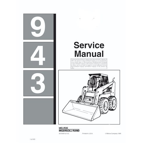 Bobcat 943 skid steer loader pdf service manual 