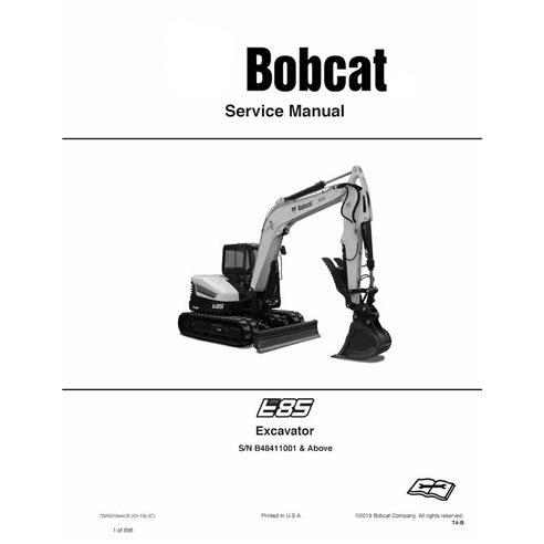 Bobcat E85 excavator pdf service manual 