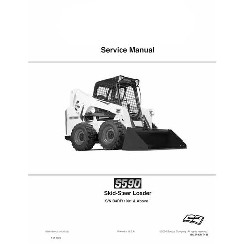 Bobcat S590 skid steer loader pdf service manual 