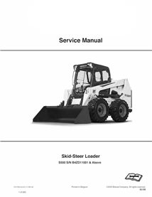 Bobcat S550 skid steer loader pdf service manual 