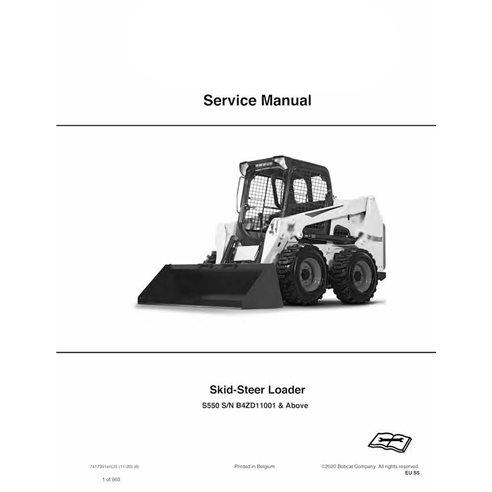 Bobcat S550 skid steer loader pdf service manual 
