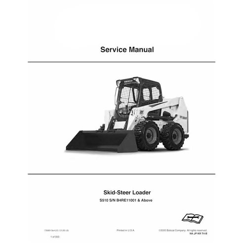 Bobcat S510 skid steer loader pdf service manual 