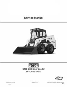 Manual de serviço em pdf da minicarregadeira Bobcat S450
