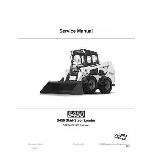 Manual de serviço em pdf da minicarregadeira Bobcat S450