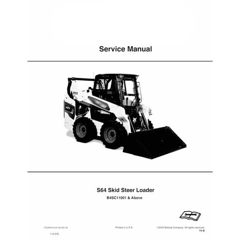 Bobcat S64 skid steer loader pdf service manual 