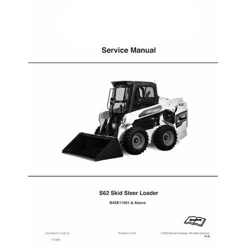 Bobcat S62 skid steer loader pdf service manual 