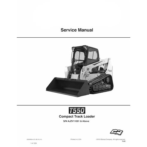 Manual de serviço em pdf da carregadeira de esteira compacta Bobcat T550