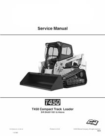Manual de servicio en pdf del cargador compacto de orugas Bobcat T450