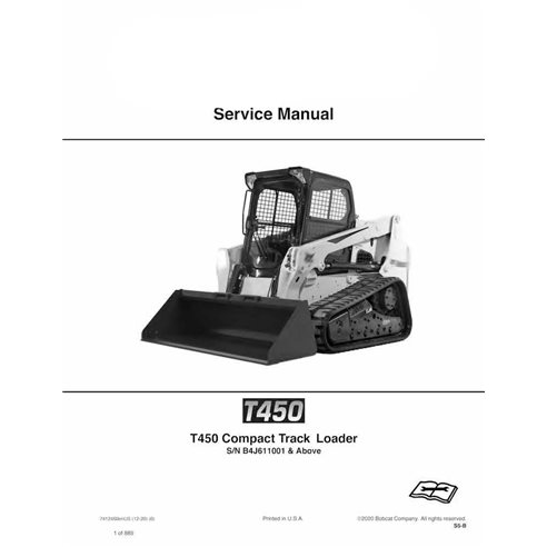 Manuel d'entretien pdf de la chargeuse compacte sur chenilles Bobcat T450