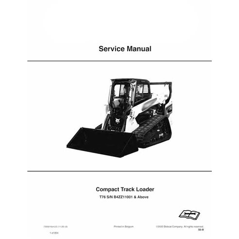 Manuel d'entretien pdf de la chargeuse compacte sur chenilles Bobcat T76