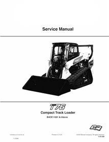 Manual de servicio en pdf del cargador compacto de orugas Bobcat T76