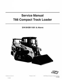 Manual de servicio en pdf del cargador compacto de orugas Bobcat T66