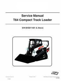 Manual de servicio en pdf del cargador compacto de orugas Bobcat T64