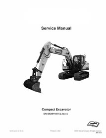 Manual de serviço em pdf da escavadeira compacta Bobcat E165
