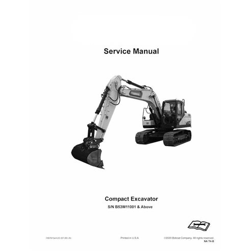 Manual de servicio en pdf de la excavadora compacta Bobcat E165