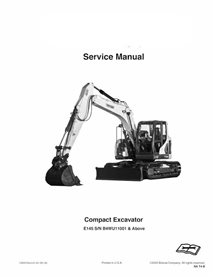 Manual de servicio en pdf de la excavadora compacta Bobcat E145