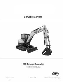 Bobcat E60 compact excavator pdf service manual 