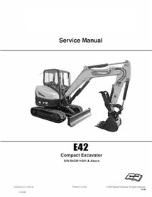 Bobcat E42 compact excavator pdf service manual 