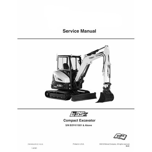 Bobcat E35Z compact excavator pdf service manual 